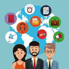 Social media people cartoon vector illustration graphic design