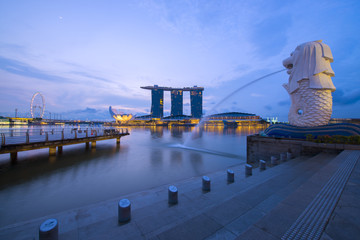 Singapore city skyline and landmark