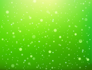 Green abstract light spots bokeh seamless pattern, vector