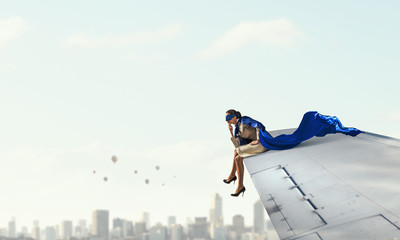 She is super hero . Mixed media