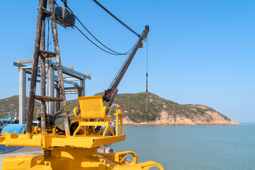 Fototapeta premium Crane on the dock