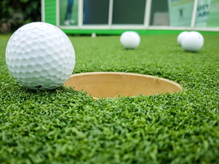 Golf Ball Nestled in the Grass