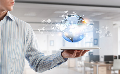 Global communication and networking. Mixed media