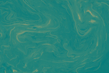 Suminagashi marble texture hand painted with teal ink. Digital paper 800 performed in traditional japanese suminagashi floating ink technique. Fantastic liquid abstract background.