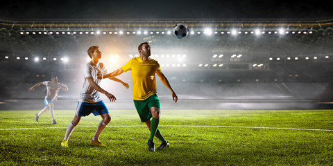 Obraz na płótnie Canvas Soccer best moments. Mixed media