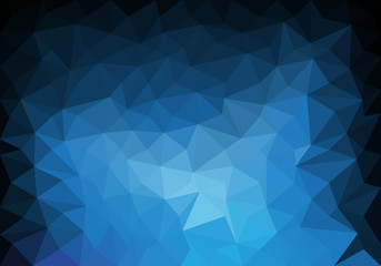 Obraz premium Abstract blue tone color polygon background texture vector illustration.