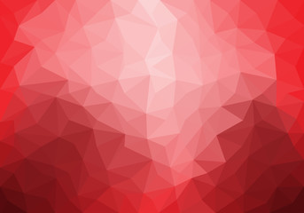 Fototapeta premium Abstract red tone color polygon background texture vector illustration.