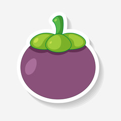 Sticker design for mangosteen