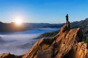 businessman looking forwards.