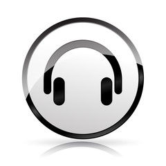 headphone icon on white background