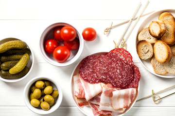 Ingredients for making tapas