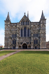 Fototapeta na wymiar View of Salisbury Cathedral, Wiltshire, England