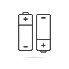 Battery line icon vector