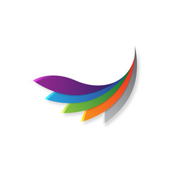 abstract wing logo vector full color