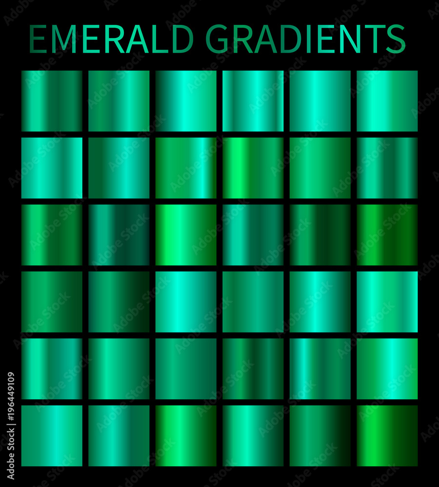 Canvas Prints emerald gradients collection for design