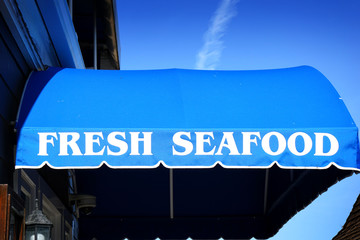 freash seafood sign