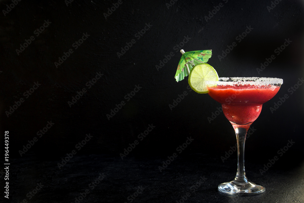 Canvas Prints Strawberry Margarita Cocktail