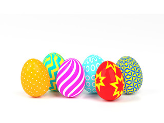 colorful easter eggs