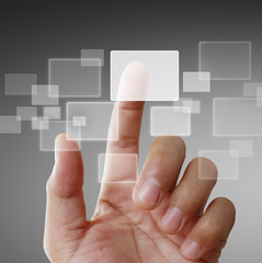  touch virtual icon of social network