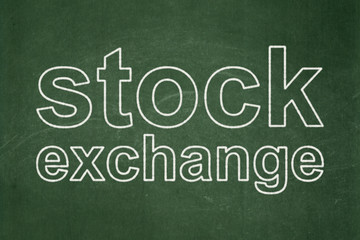 Business concept: text Stock Exchange on Green chalkboard background