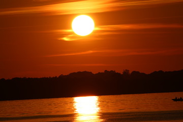 Abenddämmerung an der Ostsee. Eckernförder Bucht, Kieler Förde