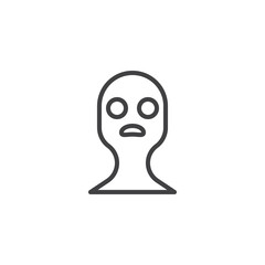 Thief mask outline icon. linear style sign for mobile concept and web design. Robber criminal simple line vector icon. Symbol, logo illustration. Pixel perfect vector graphics