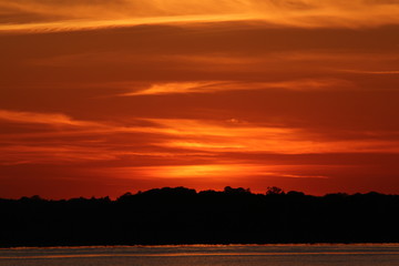 Abenddämmerung an der Ostsee. Eckernförder Bucht, Kieler Förde