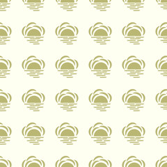 Sun vector illustration on a seamless pattern background