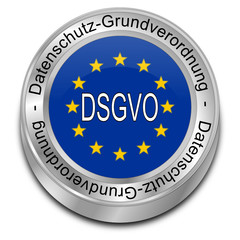DSGVO General Data Protection Regulation - in german - 3D illustration
