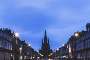 Fototapeta na wymiar St Mary's Cathedral at twilight