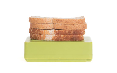 Simple old lunch box isolated