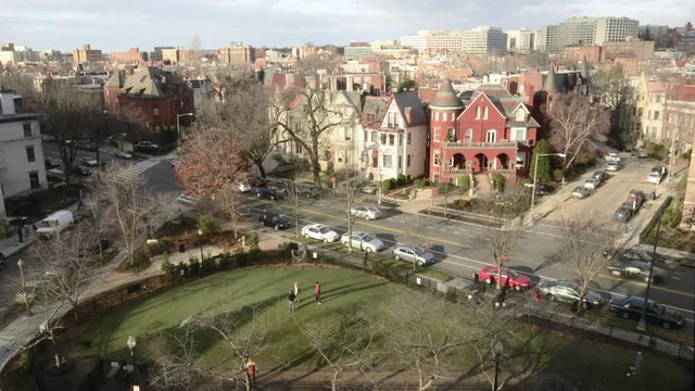 Time lapse of people and their dogs using the S Street Dog Park in Washington, DC.