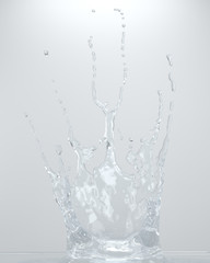 Fototapeta na wymiar water splash with clipping path, 3D image render.