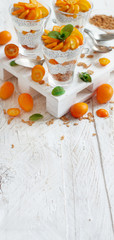 Chia pudding parfait with kumquat