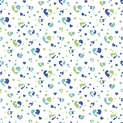 pattern swatch, broken hearts (and hearts)