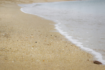 beautiful yellow sandy beach