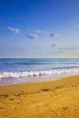 beautiful yellow sandy beach