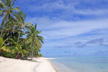 Fototapeta na wymiar Landscape Titikaveka beach Rarotonga Cook Islands
