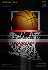 Obraz premium Basketball Poster Advertising Vector Illustration
