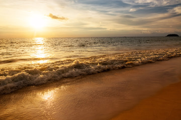 Landscape of beautiful tropical beach in Phuket, Thailand