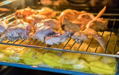 chicken on the grill cooking