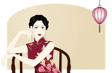 China Beautiful retro girl_6