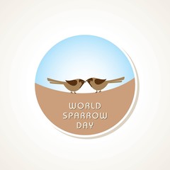 Cute sparrow card for world sparrow day.