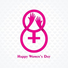  Vector illustration of International Women Day stock image and symbols