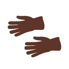 Gardening gloves silhouette