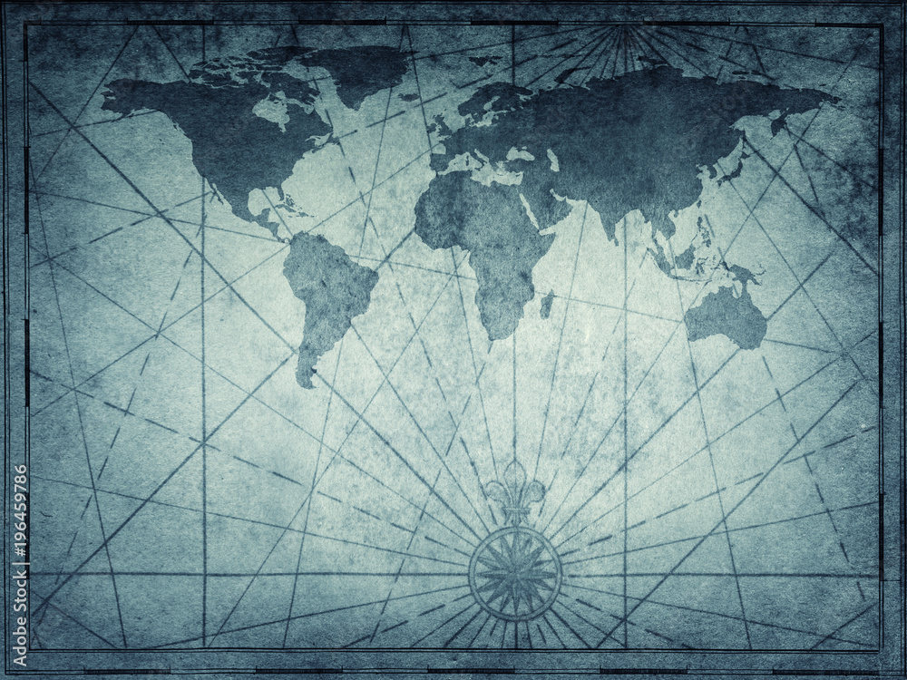Poster old map of the world. travel, history and geography background. elements of this image furnished by 