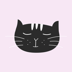 cute cat,T-shirt Print, Valentine's Day, animal drawing, cartoon character,