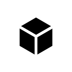 3d cube logo design icon, vector illustration. Flat design style
