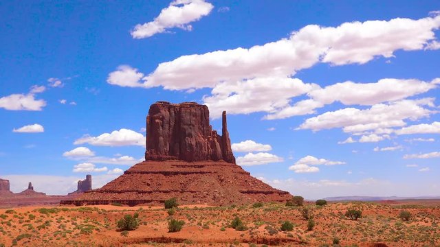 Beautiful time lapse shot of Monument Valley, Utah.