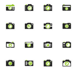 photo camera icon set